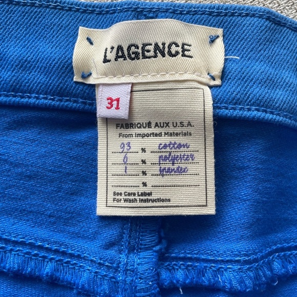 Women's Royal Blue LAGENCE Cutoff Jeans Sz. - 31 - Picture 3 of 4